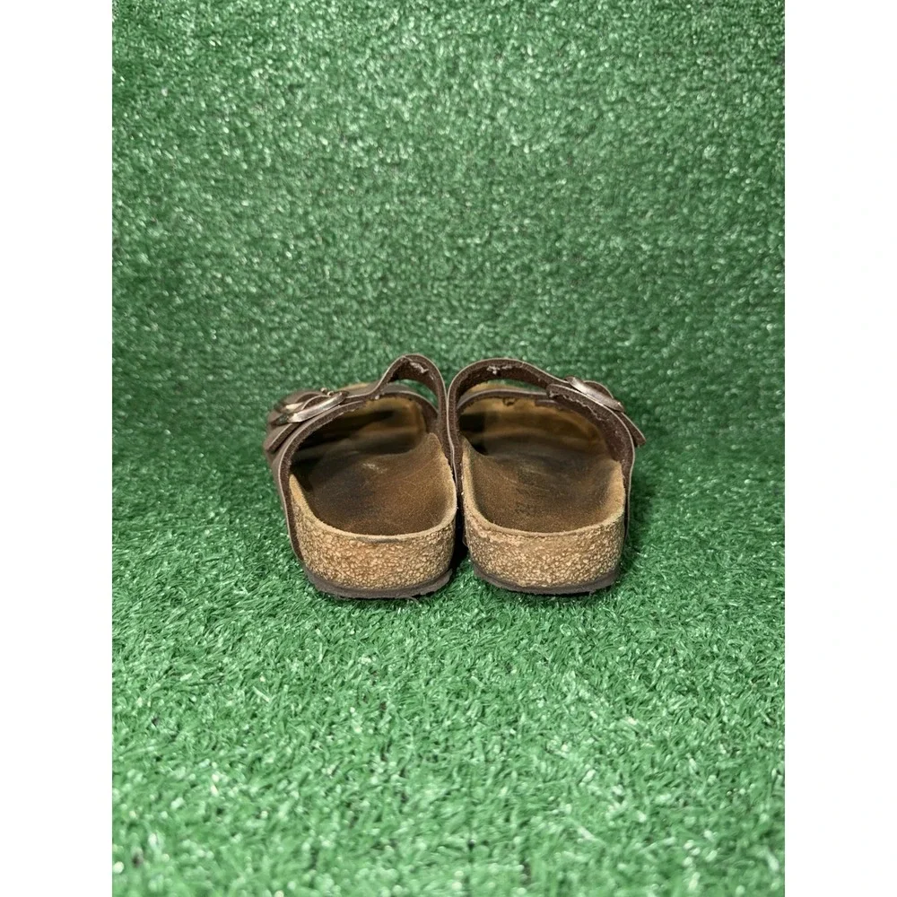 Birkenstock Sandals EU 32 Youth 1 US Arizona Brown Leather Buckle Casual Slides